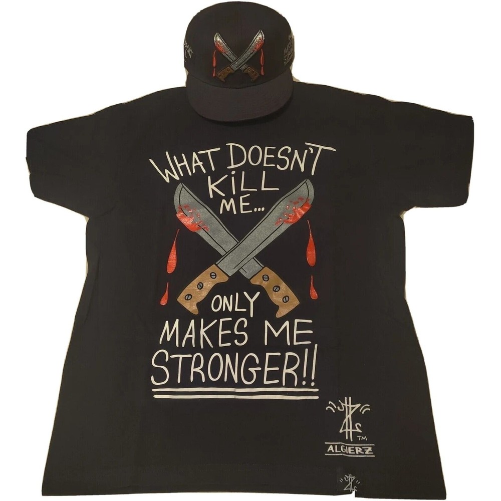 Algierz Gear What Doesn't Kill Me Only Makes Me Stronger Men's Tee & Hat Sets